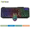 Gaming LED Lysous Keycaps USB Wired Gamer Kit Vattentät Multimedia RGB Backlit Mouse och Keyboard Combo PC