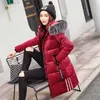 Women's Trench Coats Women's 2022 Plus Size L-6XL Winter Gold Velvet Cotton Jackets Women Hooded Parkas Thicken Fur Collar