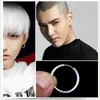 Or Argent Noir Titane Hypoallergénique Acier Hommes Femmes Boucles D'oreilles Huggie Hoop Cartilage Piercing 3 Couleurs