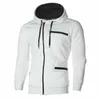 Hommes Automne Hiver À Capuche Sweat Gym Veste À Capuche Zip Up Pull Jumper Manteau Outwear 210924