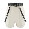 Belts Adjustable Double/Single Row Hole Eyelet Waistband Fashion Women Punk Chain Belt Decorative JK