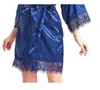 LP004 Bröllop Brud Bridesmaid Floral Robe Satin Rayon Bathrock Nattklänning för kvinnor Kimono Sleepwear Flower Plus Storlek 210901