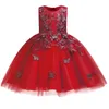 Robes de filles de fleur de fête d'anniversaire élégante robes d'enfants pour filles vêtements formels enfants princesse robe de mariée costume 210303