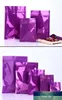 En gros 100 pcs Brillant Violet Feuille D'aluminium Zip-lock Emballage Sac Rouge À Lèvres Épice À Base De Plantes Poudre Perles Capsule Cadeaux Sac De Stockage Usine prix expert conception