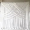 Marzec Arrival 3m H X3M W 1 Sztuce Sprzedaż Biały Krzyż Zasłony Ice Silk Curtain Tackdrop