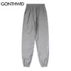 Gonthwid Reflecterende Harem Joggers Broek Streetwear Men Hip Hop Harajuku Casual Sweatpants Mode Losse Elastische Taille Broek 210715