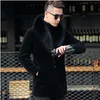 Men's Wool & Blends Mandylandy Autumn And Winter Warm Fashion Outdoor Woolen Slim Faux Fur Coat Jacket Luxury Collar OverCoat