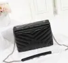 5A Designers luxury handbags bag purses square fat LOULOU chain bags real leather bag women shoulder bags high quality Flapbag black bag mini bag