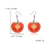 Girly Cute Fruit Watermelon Strawberry Pineapple Pendant Earrings Summer Vacation Jewelry Women Gift Orange Sweet Fashion