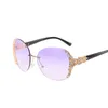 Luxury- Солнцезащитные очки Женщины Бренд Мода Дамы Солнцезащитные Очки Diamante Большой Рамка Цвета Отель Oculos UV400 W285