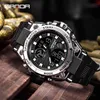 Sanda Brand Wrist Watch Men Watches Military Army Sport Style Wristwatch Dual Display Male Watch for Men Clock Waterproof Hours 21236n