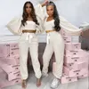 Tweedelige Club Winter Outfits voor Dames Trainingspak 2 Stuk Sets Womens Joggers Sweat Suits Lounge Wear Designer Kleding 25395P 210712