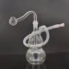 Petits tuyaux de brûleur à mazout en verre pyrex épais pour fumer Bong d'eau Bubbler fumer Bong huile Dab Rigs pour fumer cendrier narguilés