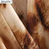 Zevity Femmes Vintage Presse Col En V Animal Tie Dye Impression Casual Mince Midi Robe Femme Chic Arc Ceintures Split Robe DS4754 210603