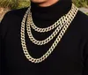 Bling Crystal Punk Stainless Steel Necklace for Men Women Cuban Link Chain Choker Fashion Party Jewelry Golden Necklaces2761969