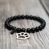 Hebras de cuentas hechas a mano, 2 uds./pulsera de pareja de piedras naturales emparejadas, pulsera magnética a juego con bonito corazón para amigo BFF Fawn22