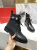 Fall Ladies Fashion Designers Boots Casual Shoes Latest Gold and Silver Rivet Short Boot High Quality Cowhide Waterproof Comfortable Shoe