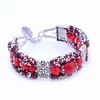 Turkusowy Zroszony Drut Loop Light Diamond Bransoletka Retro Moda Kobieta Accsori