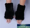 Moda Real Rex Fur Guantes de invierno para mujer Guantes de piel genuina Chica Guantes sin dedos Calentador de muñeca Elástico Fluffy Precio de fábrica diseño experto Calidad Último estilo