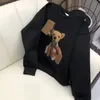 رجل هوديس سترة الربيع عارضة sweatershirt تيري مقنعين مع الدب أنماط لونونغ كم للجنسين زوجين السترة رسائل منحنى مطبوعة قمم