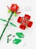 3 Rosas de buquê Modelo de flor criativa bloco de construção flor brinquedos namorados / dia do professor presente brinquedos presente de aniversário q0823