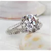 3Ct Factory Brilliant Diamond Engagement Platinum 950 Jewelry Wedding Ring