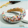 Aessories Tools Productscrystal Rhinestones Headband Pärlor Hårband för kvinnor Eleganta Beaded Hair Bands Hoop Headbands Girls Aessories1 Dr