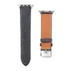 Apple Iwatch Erie를위한 Fahion Deigner Watchband 함정 시계 밴드 42mm 38mm 40mm 41mm 44mm 45mm 문자 인쇄 가죽 팔찌 시계