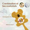 5PCS Silicone Teether Koala Animal Handbells Rattles BPA Gratis Godents Tandling Halsband Mat Grad Barns Tuggbara Baby Leksaker 211106