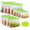 Livsmedelsbehållare 12 st / uppsättning orange eller grön behållare läckagesäker plast återanvändbar