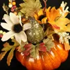 Dekorative Blumen Kränze Künstliche Kürbisse 15 cm Granatapfeltisch Home Decor Haus Prop Herbst Herbsternte Erntedankfest HA