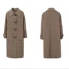 Women's Wool & Blends YFL Cloth Coat In The Fall And Winter Of 2022 Horn Institute Wind Long Double-sided Female