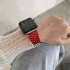 Nylon Braid Rouge Jumping Single Tour Strap Pour IWatch 3 2 1 38mm 42mm Sports Band Apple Watch 6 SE 5 4 40mm 44mm Bracelet