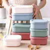 Silicone Bento Box,Bento Lunch Box for Kids and Adults,Microwave oven Lunch Containers with 3 Compartments 211108