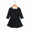 Otoño niñas vestido de manga larga algodón ropa para niños vestidos sin hombros para niñas ropa infantil DT484 Q0716