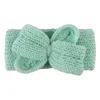 Bébé tricot gros nœud papillon bandeau infantile enfant en bas âge couleur unie arc bandes de cheveux hiver chaud enfants cheveux accessoires Photo accessoires