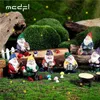 MCDFL GNOMEヤード妖精の庭の装飾屋外ミニチュアの装飾的な人物の植物植物植物の植物屋根の家の装飾アクセサリー211108