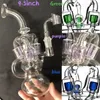 narghilè Bent Neck Recycler Bicchiere di vetro Bong Pipa ad acqua olio dab dabber rig