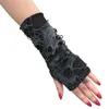 Five Fingers Gloves Masquerade Cosplay Party Long Fingerless Arm Warmer Punk Punk Mittens Holed Holeween Stylegar Style