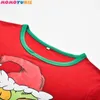 ファミリークリスマスマッチングパジャマセットクリスマスアダルトキッズパジャマナイトウェアベビーローマロンスルークリスマスファミリーマッチング衣装210713