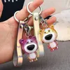 Urso Keychain Saco de Estudante Saco de Escola Ornament Corrente Chaveiro Criativo Pequeno Presente Chave Toy Jóias Atacado Pingente Violência Acrílica G1019