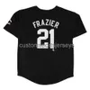 Новый Todd Frazier Black Button Down Jersey XS-5XL 6xl сшитые бейсбольные майки ретро