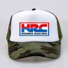 Trucker s HRC Honda Racing Car Мотоциклетные фанаты Прохладная летняя бейсбольная сетчатая кепка в стиле хип-хоп для мужчин6501057