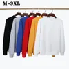 M-9xl storstor hoodies sweatshirts män solid färg hoodie mens tröja casual kläder mode märke streetwear hip hop c308 210813