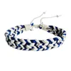 Link Chain Qiluxy Retro Wave Rope Bracelet Men Mix-Color gevlochten handgemaakte wrap aanpassen Lengte armbanden armbanden mannelijk geschenk Trum22