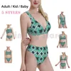 Dames Swimwear Sphere Swimsuit Bikini Gedekte High Taille Retro Vintage 1970 1960 Circle Blue Green Turquoise Aqua Navy Olive Gray Mint