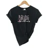 Paddy Design Bachelorette Party Team Bride Tshirt Brides Squad Bridesmaid Women Top Tee Casual Short Sleeve Female Tops T Shirt T200110