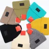 Homens Winter Beanie Marca Quente Gosquimes Europeu Americano Duplo-Camada Dobrado Malha Malha Mulheres Hat 7 Cores