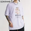 Негабаритные футболки Thirts Streetwear творческие филярные носки ноги футболки хип-хоп летний битник свободных повседневных хлопковых топов 210602