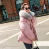 Hiver Kvinna Ytterkläder Casual Kvinnor Vinter Tjockad Ned Parka Bomull Coat Jacket Zipper Overcoat Loose Hooded Manteau Femme 211013